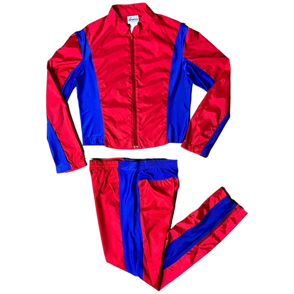Vintage Sportco Portland Oregon Running Track Suit 2 Piece Set Size Medium